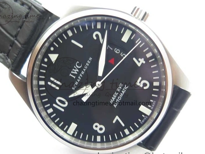 MIROTIME 0504 Affordable Mark XVII IW326501 FKF 1:1 Best Edition Black Dial on Black Leather Strap 7131